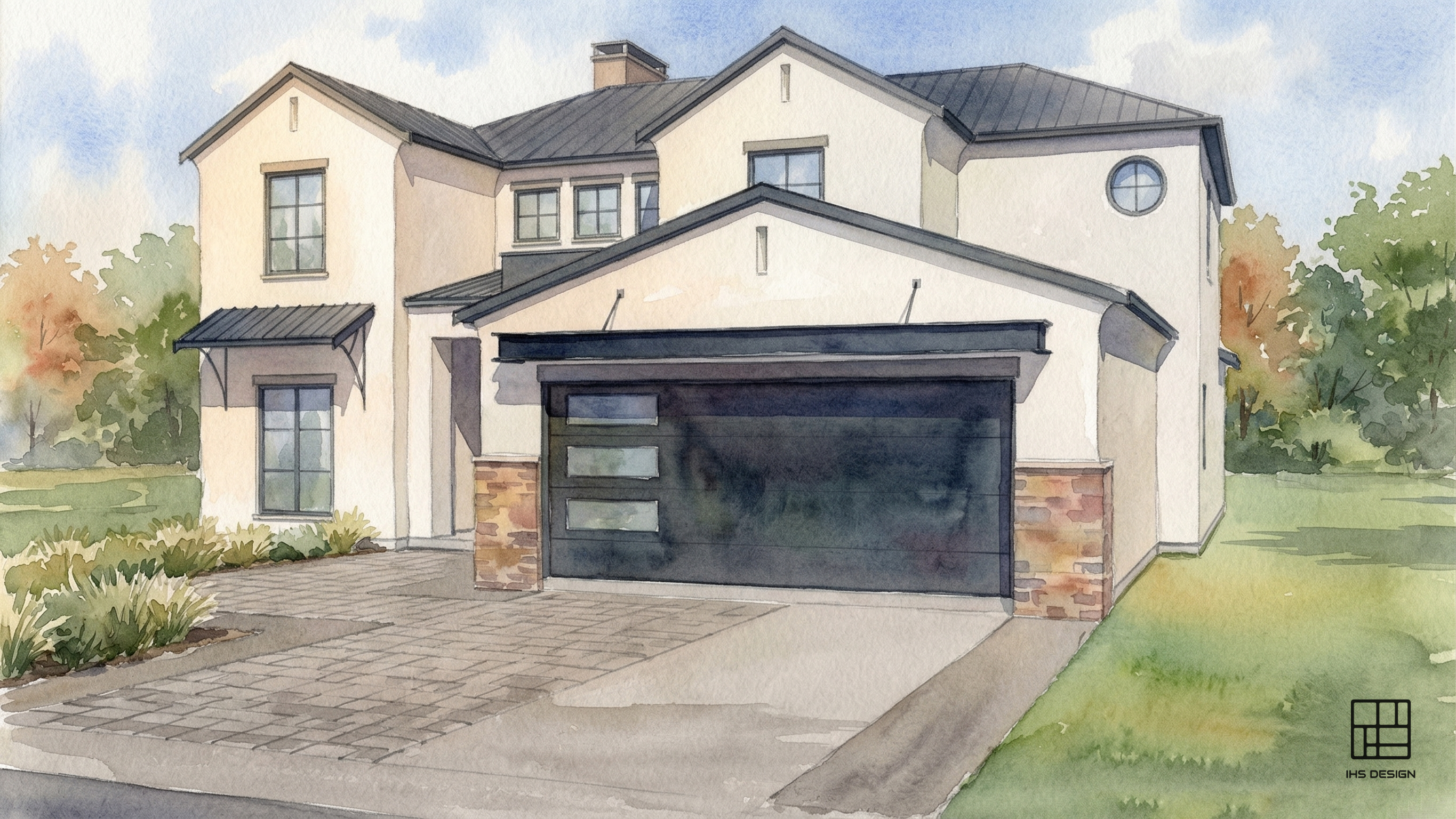 Early rendering study for Cabernet Court