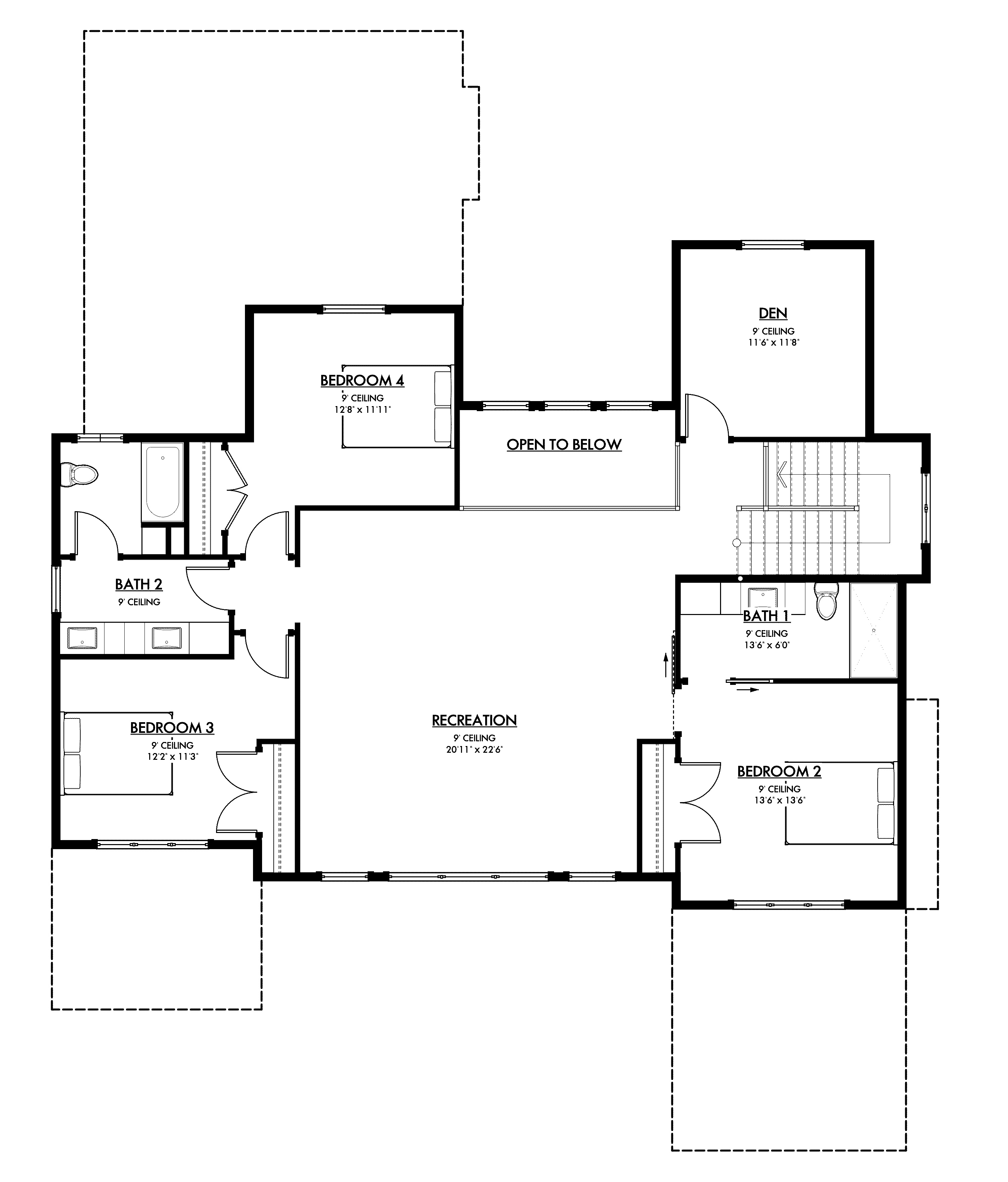 Second floor plan for Cabernet Court