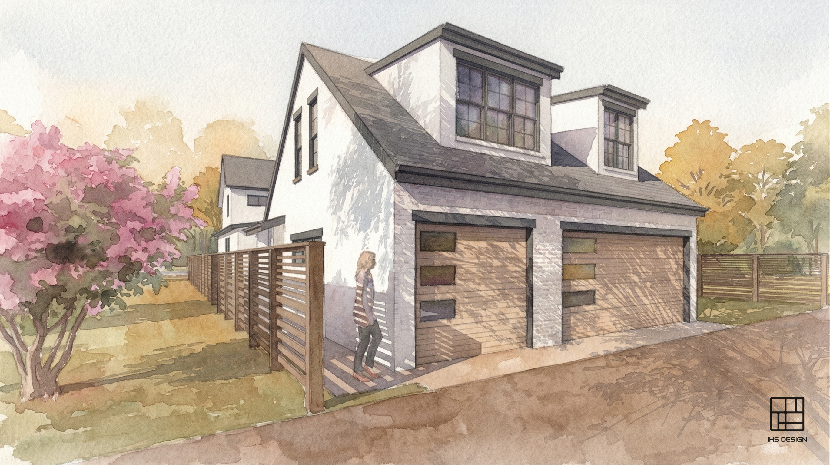 Carriage house rendering for Cadder Avenue House + Carriage House